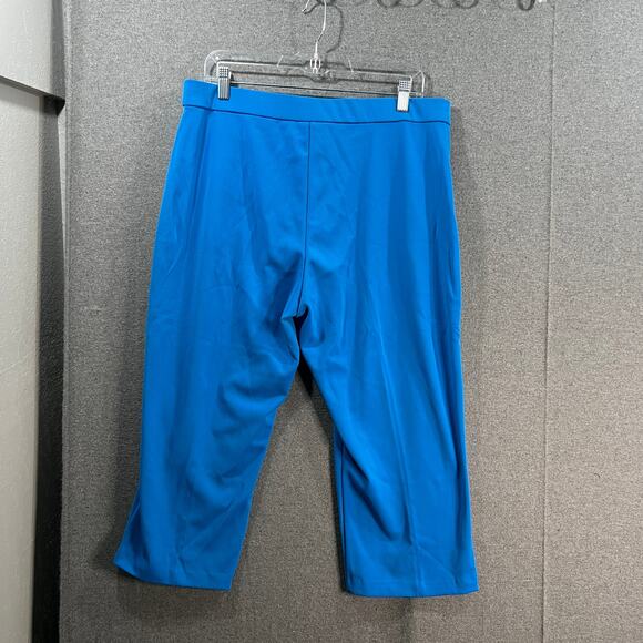 Susan Graver Petite LK Fusion Pull-On Crop Pant Cabana Blue, Petite Large - Picture 2 of 7